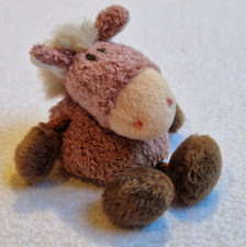 NICI Pferd Edward - sitzend ca. 7 cm hoch - braun - Stofftier - Vintage - 2001