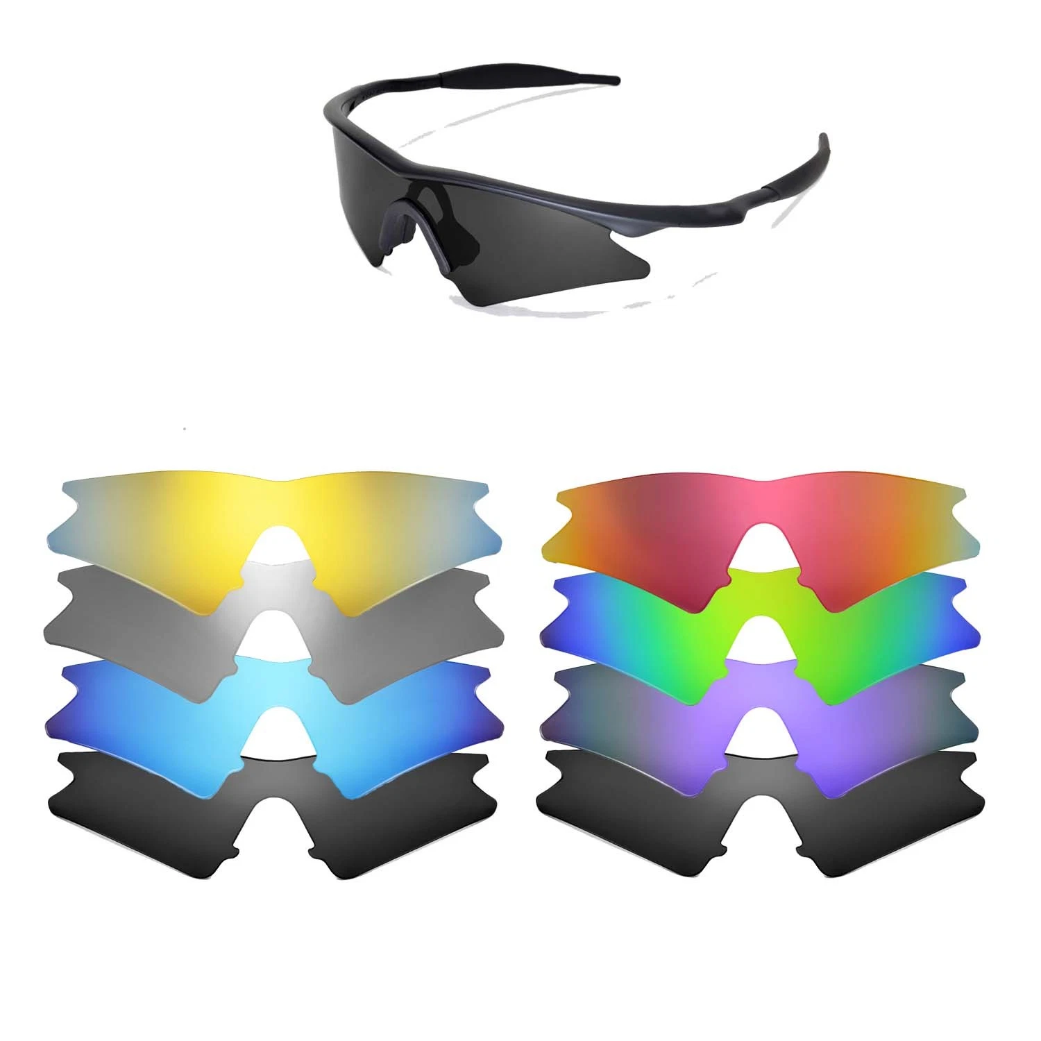 Walleva Replacement Lenses for Oakley M Frame Sweep - Multiple Options image 1