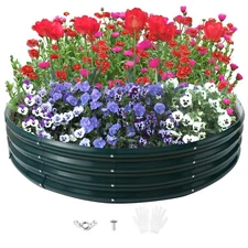 Galvanized Raised Garden Bed for Gardening - 5x5x1ft Large Thickened Metal