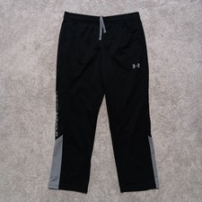 Under Armour Joggers Boys Youth XL Black Storm Straight Leg Measures 30x28
