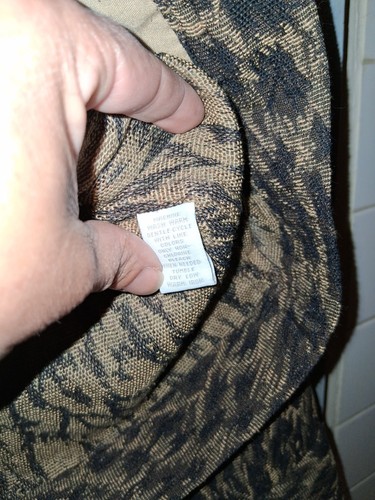Charter Club Brown Animal Print Cotton Polyester Jean Jacket Plus SZ 2X Pockets - Picture 4 of 4