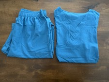 Women  s Lightweight Scrubs - Peacock Blue - Size Large