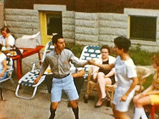 8mm Film Dance Party 1950s Home Movie Swing Couples Cha Cha Teens Adults Dance