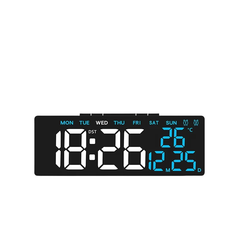 USB Powered Digital Alarm Clock TEMP Date Week Dual Alarm Timing Countdown