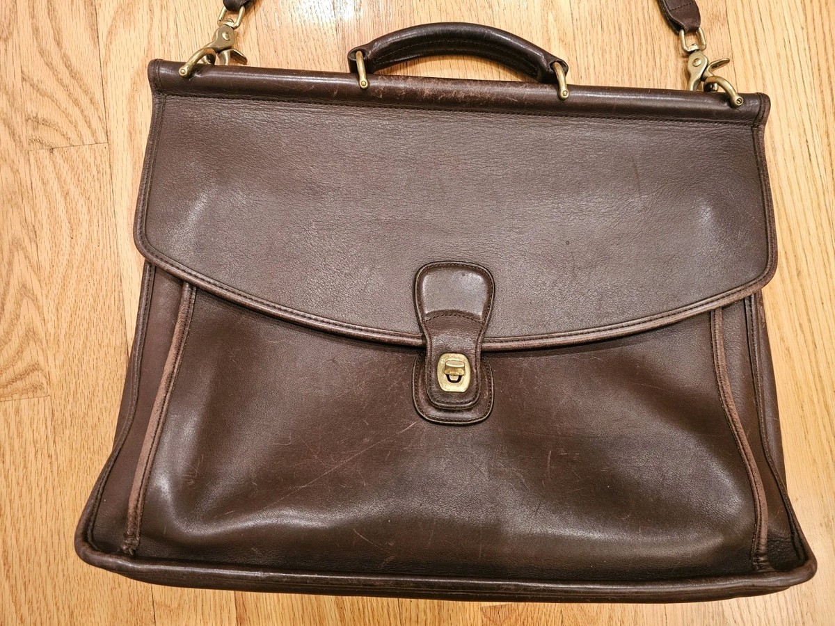Vintage Coach 5266 Beekman Messenger Bag /Briefcase Brown