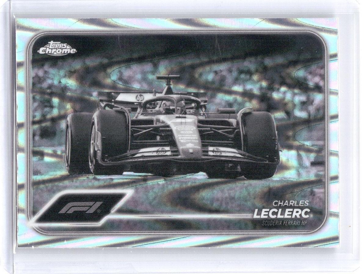 2024 Topps Chrome Formula 1 #3 Charles Leclerc Black And White RayWave