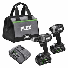 Flex FXM204-2B 24V Drill Driver & Impact Driver Combo Kit