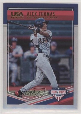 2018 USA Baseball Stars & Stripes Longevity Gold Team Logo 6/25 Alek Thomas b9e