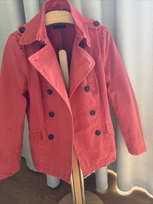Marc O'Polo Jacke Trenchcoat Gr.42 Damen Rot Damenjacke Übergangsjacke Knöpfe