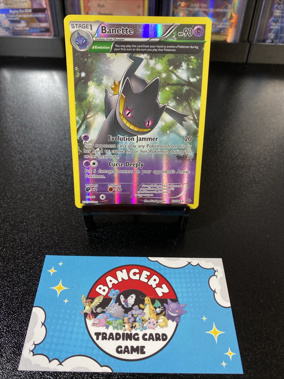Pokemon Banette 32/108 Roaring Skies Reverse Holo Rare NM