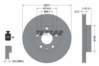 2Er-Set 2Er Set Bremsscheibe Textar 92115703 Land Rover SDB000080 Land Rover SDB