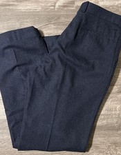 Vintage Woodmere Wool/Polyester Blend Men s Navy Blue Dress Pants Size 36x32