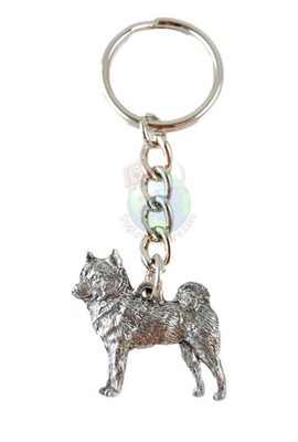 Shiba Inu Keychain Pewter