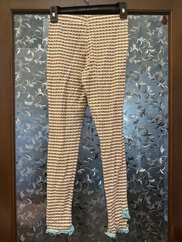 Matilda Jane Once Upon A Time Illusion Dot Stripe Ruffles Leggings Size 14 - Picture 12 of 12