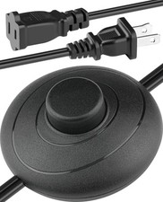 On Off Extension Cord Foot Switch 6ft with 2 Prong Outlet Polarized Plug AWG18 3