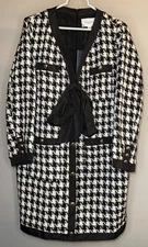 Pomander Place Tuckernuck Houndstooth Coco Tweed Bow Dress - Size XL