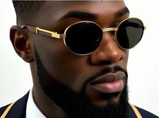 Men Sunglasses Street Wear Dark Black Lens Hip Hop Cholo Gangster Style UV400