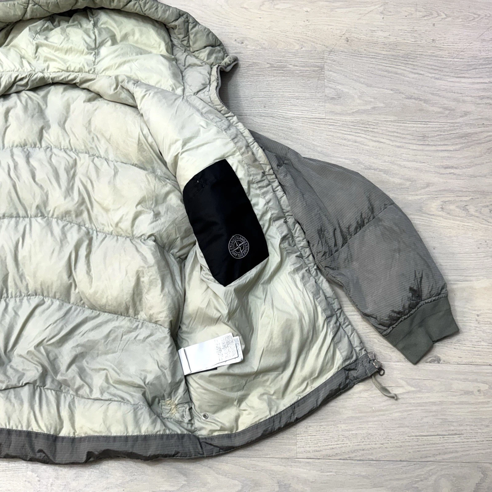 Stone Island Nylon Metal Watro Rip stop Down TC Green Graysh Sz M Jacket READ - product detail image 22