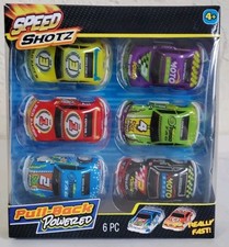 Speed Shotz Pull Back Race Cars Lot 6 Bright Fast Action. Brand New Unopened