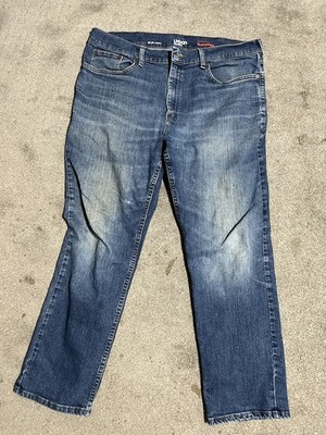 Urban Pipeline Jeans Men 38x30 Blue Relaxed Straight SuperFlex Denim Distressed