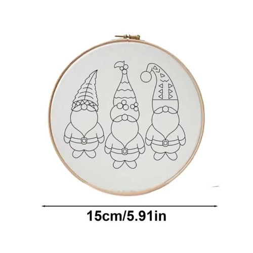Handmade Christmas Embroidery Kit Craft Needlepoint Kit Embroidery Beginners - Picture 2 of 18