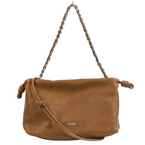 Loewe Flamenco Purse Leather 2Way Bag Women Brown One Size