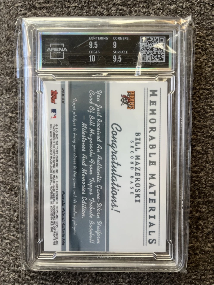 2002 Topps Tribute - Memorable Materials Bill Mazeroski #MEM-BM (MEM) - Image 2 of 2