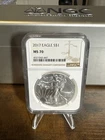 2017 $1 American Silver Eagle NGC MS70 Brown Label