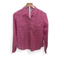 Vintage Adobe Rose western-style pearl snap b...