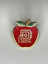 Vintage 80's APPLE Macintosh Computer Enamel Logo Lapel Pin Tie Tack