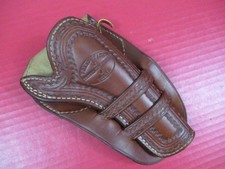 Texas Jack Western Style Double Loop Leather Holster Colt SAA 5" Bbl - XLNT