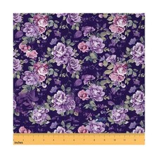 Feelyou Retro Rose Floral Print Upholstery Fabric for Chairs 10 Yards Vintage...