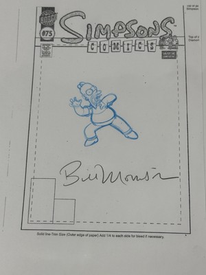 #ad BILL MORRISON SIMPSONS Comics COVER PRELIM ART Homer Simpson $139.95