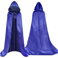 Schwarzer Umhang Vampir Umhang Jedi Mantel Mittelalter Umhang mit Kapuze für ...