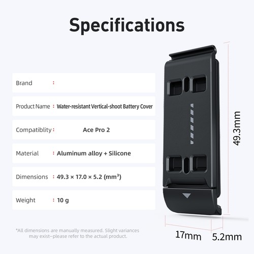 Suitable for Insta360 Ace Pro2 Camera Vertical Shooting Battery Cover Accessory - Picture 8 of 12