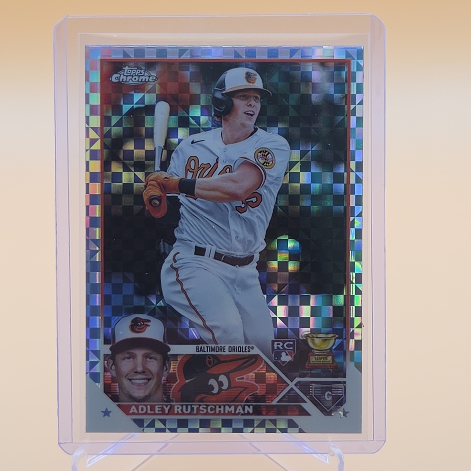 2023 Topps Chrome - Adley Rutschman #1 X-Fractor Rookie Card- Astros
