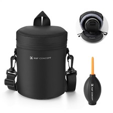 Camera Lens Pouch Case Waterproof Zipper Bag Fits DSLR Size Below 3.3x5.7 In