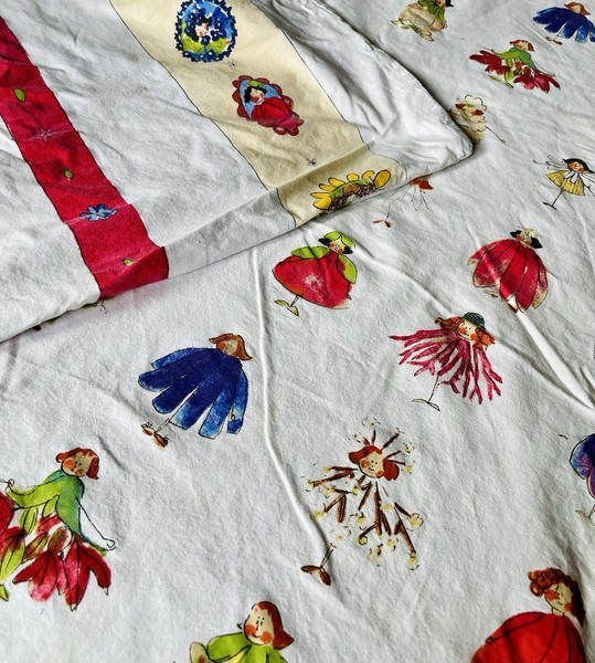 Juego de Funda Nórdica Doble Hada Floral Raro IKEA VÅRLIG BLOMMA De Colección Colorido Caprichoso