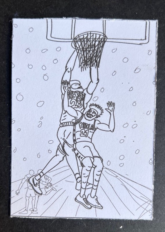 Knicks ACEO Mitch Robinson Dunking on Embid
