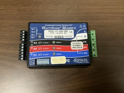 NEW Cont. Cont. Systems WNC-3Y-480-MB Power Meter, w/ Modbus Conection