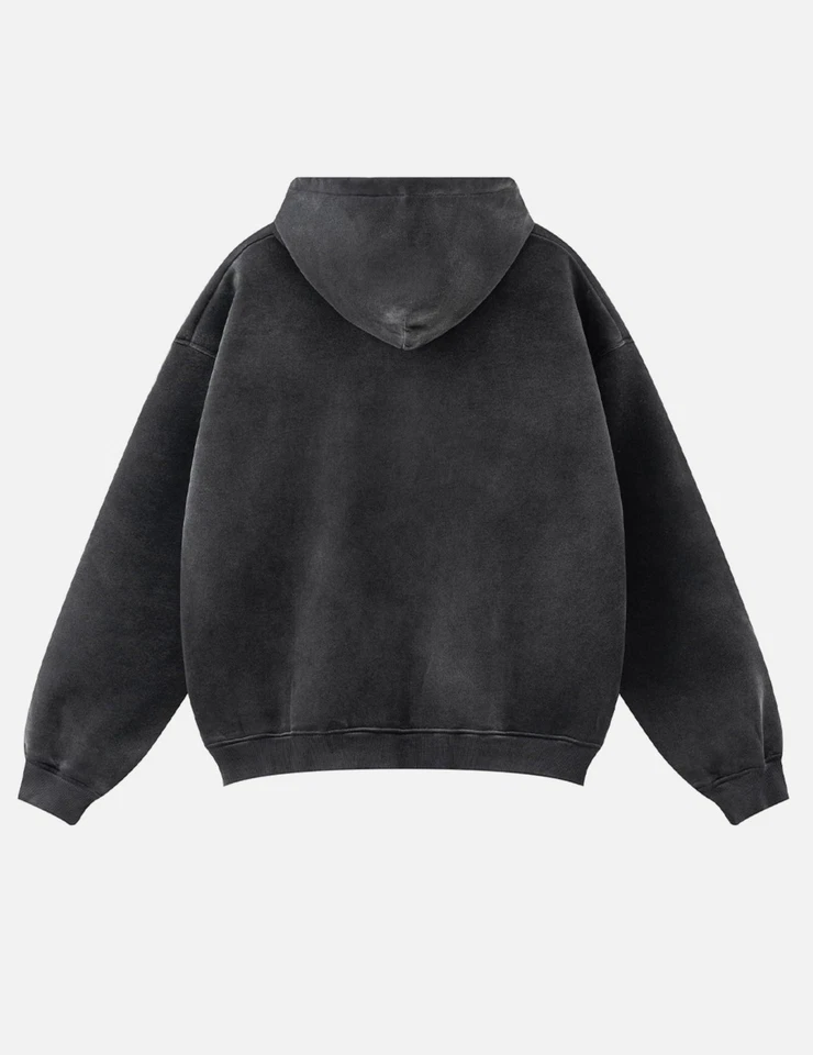 Moletom pulôver masculino grafite com capuz Y2K streetwear unissex tamanho grande 99 P... - Imagem 2 de 4