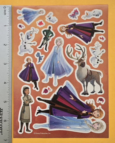 Disney Princess Frozen Sticker Sheet. - Picture 1 of 1