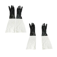 Sand Blasting Canvas Rubber Glove Protective Reusable Multifunctional 23.6inch