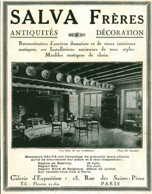 Alte Reklame Antiquitäten Salva Brüder aus Zeitschrift 1928