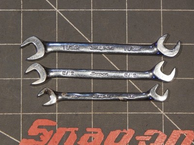 Read Snap On 3x 4 Way Angle Head Open End Wrench 1/4 VS8B 5/16 vs10A 11/32 VS11A