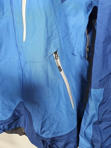 The North Face Goretex Pro Shell Jacket Men's Medium Custom Logo Ski Recco Blue - Picture 10 of 23