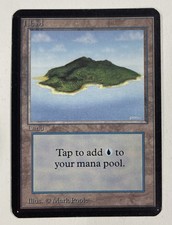 Island Blue Alpha MP Moderate Play MTG Magic The Gathering A