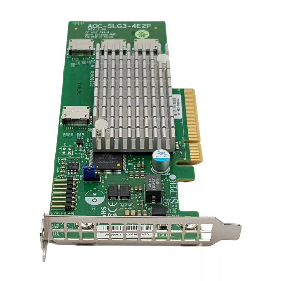 Supermicro AOC-SLG3-4E2P - Zero Memory Low Profile PCI Express 3.0 x8 RAID Co... - Image 3 of 3