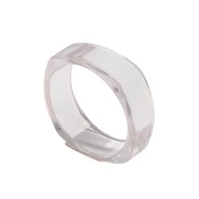 Acrylic Colorful Resin Open Bracelet Geometric Simple Transparent Wide Cuff - 06