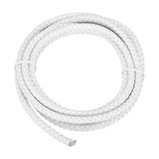 Braided Leather Cord, 6mmx2m Round Faux Leather Bolo String, White
